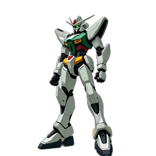 robot, weapon, concept art, 3d render, pixel art, monochrome, green, detailed transparent PNG cut-out