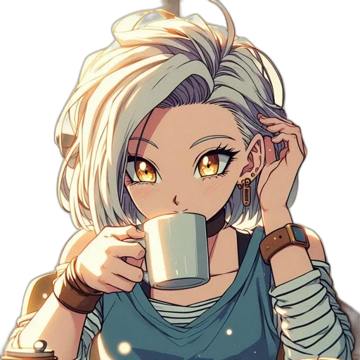 face, anime, pixel art, vaporwave, cartoon, monochrome, pastel, golden transparent PNG cut-out
