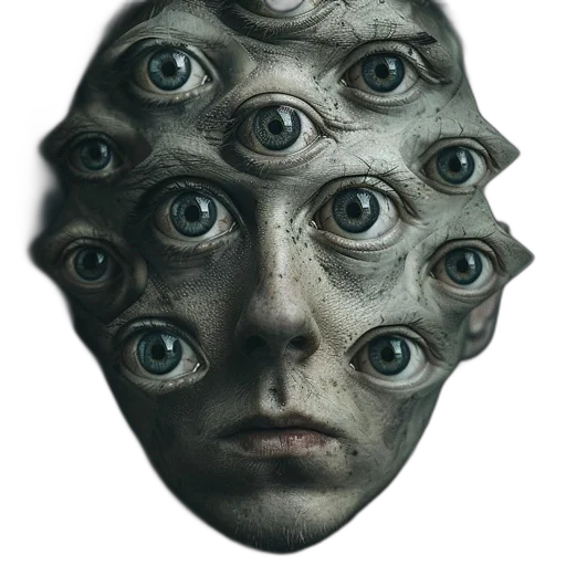 mask, face, creature, robot, 3d render, concept art, photorealistic, fantasy art transparent PNG cut-out