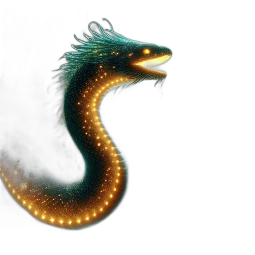dragon, creature, animal, staff, fantasy art, concept art, 3d render, photorealistic transparent PNG cut-out