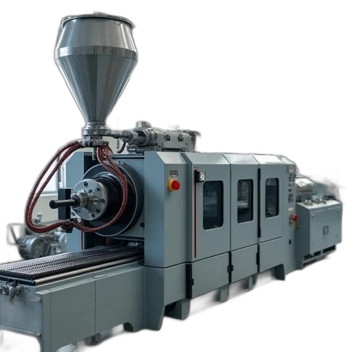 robot, 3d render, two, screw, extrusion, machine transparent PNG cut-out