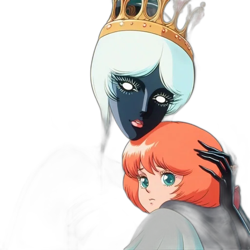 crown, mask, robot, concept art, anime, watercolor, fantasy art, outer space transparent PNG cut-out
