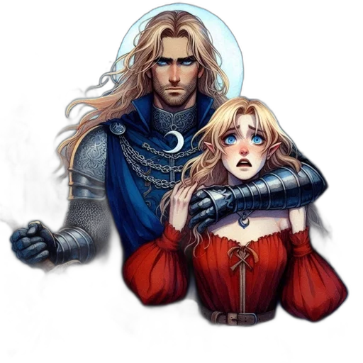 sword, fantasy art, concept art, watercolor, pixel art, blue, red, dark transparent PNG cut-out