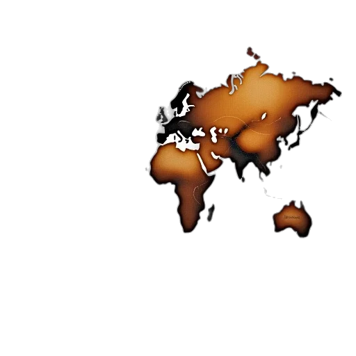 staff, 3d render, earth tones, world transparent PNG cut-out