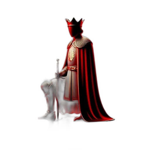 crown, staff, animal, concept art, pixel art, fantasy art, 3d render, central transparent PNG cut-out
