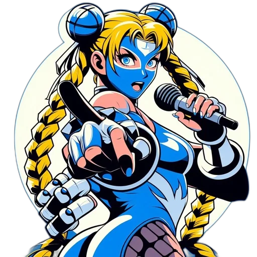 staff, weapon, comic book art, cartoon, concept art, anime, blue, blonde-haired transparent PNG cut-out