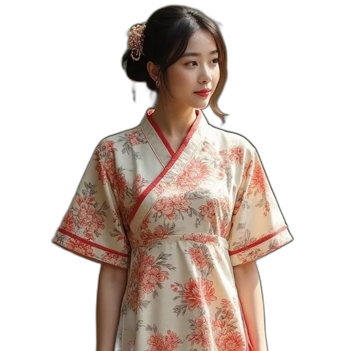 dress, staff, photorealistic, oil painting transparent PNG cut-out