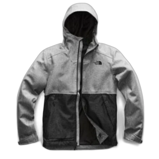 jacket, monochrome, north, face, grey, black, color, block transparent PNG cut-out