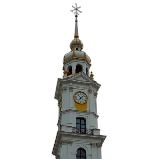 building, staff, 3d render, photorealistic, concept art, tall, ornate, clock transparent PNG cut-out