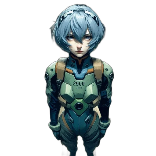 robot, face, weapon, jacket, concept art, pixel art, cyberpunk, fantasy art transparent PNG cut-out