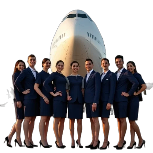staff, cabin, crew, board transparent PNG cut-out