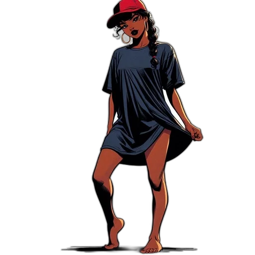 dress, comic book art, concept art, cartoon, pixel art, dark, woman, skin transparent PNG cut-out