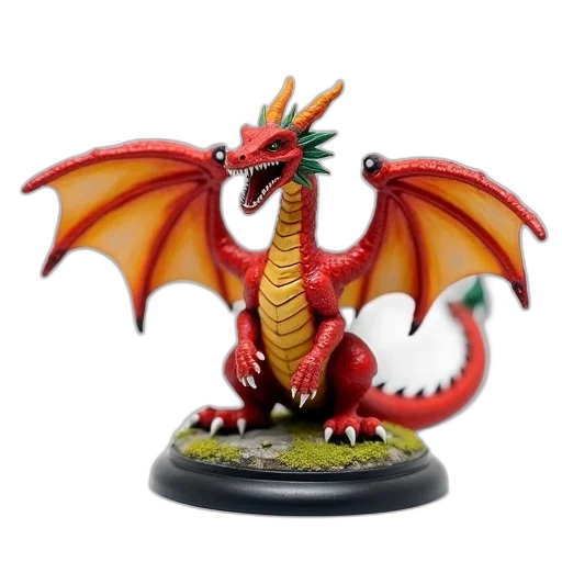 dragon, fantasy art, concept art, 3d render, photorealistic, detailed, miniature, model transparent PNG cut-out