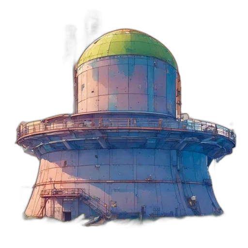 hat, building, crown, robot, concept art, vaporwave, 3d render, pixel art transparent PNG cut-out