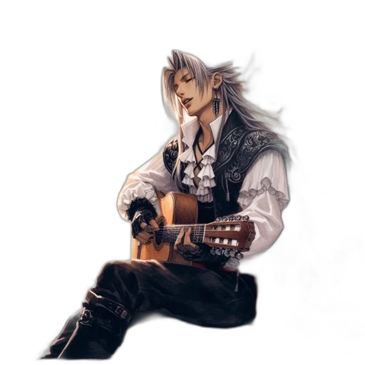 jacket, concept art, fantasy art, pixel art, photorealistic, monochrome, man, silver transparent PNG cut-out