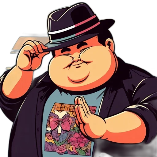hat, staff, jacket, cartoon, concept art, pixel art, comic book art, animated transparent PNG cut-out