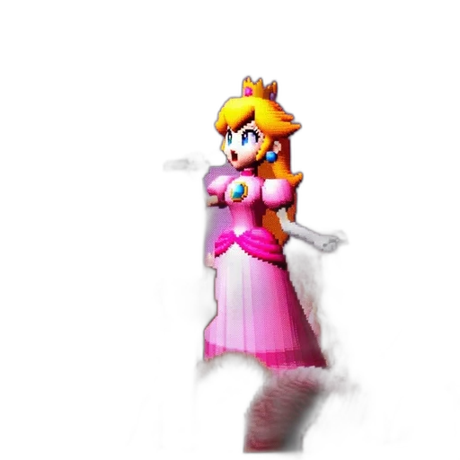 dress, crown, staff, weapon, 3d render, pixel art, concept art, vaporwave transparent PNG cut-out