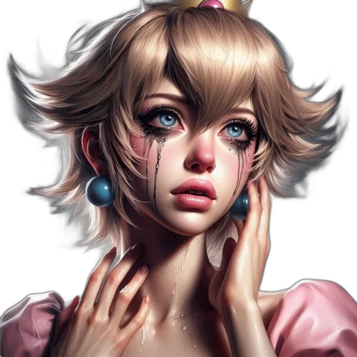 face, crown, dress, mask, photorealistic, fantasy art, concept art, anime transparent PNG cut-out