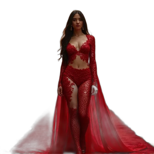 dress, fantasy art, concept art, comic book art, 3d render, red, deminvirice, arrives transparent PNG cut-out