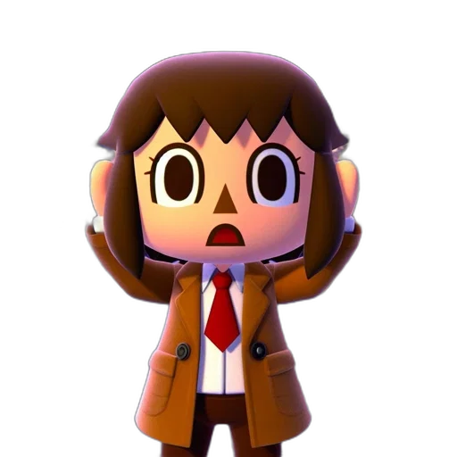 jacket, staff, creature, face, 3d render, concept art, pixel art, cartoon transparent PNG cut-out