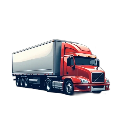 car, photorealistic, concept art, 3d render, cartoon, logo, logistics, company transparent PNG cut-out