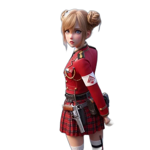 staff, weapon, jacket, dress, 3d render, concept art, anime, fantasy art transparent PNG cut-out