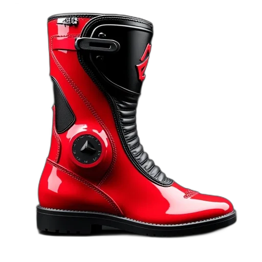 shoes, 3d render, photorealistic, close-up, image, single, red, black transparent PNG cut-out