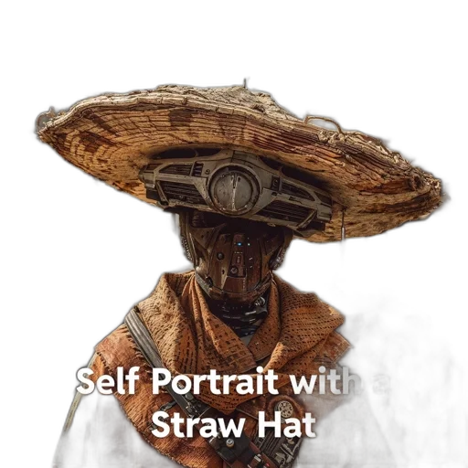 hat, staff, face, crown, photorealistic, character, wearing, straw transparent PNG cut-out