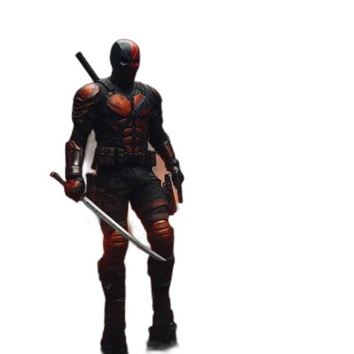 weapon, sword, mask, concept art, 3d render, pixel art, comic book art, red transparent PNG cut-out