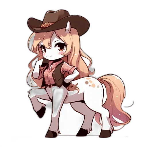 staff, hat, pixel art, cartoon, anime, concept art, anthropomorphic, equine transparent PNG cut-out