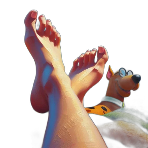shoes, creature, animal, concept art, photorealistic, 3d render, watercolor, fire transparent PNG cut-out