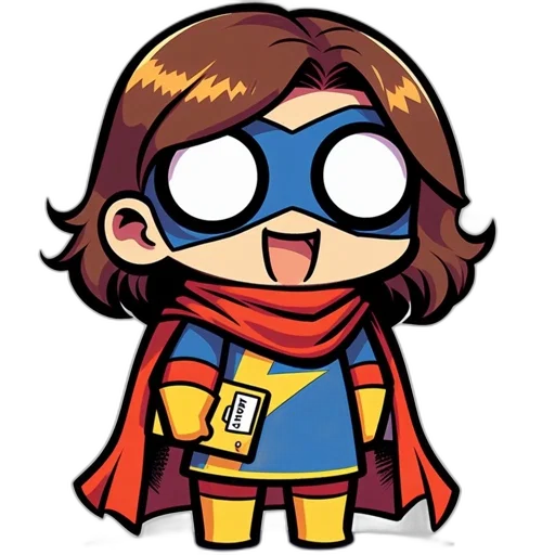 comic book art, cartoon, pixel art, concept art, character, red, cape, blue transparent PNG cut-out
