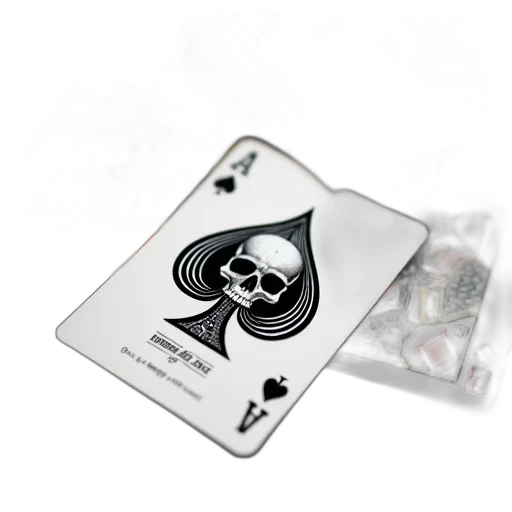 close-up, view, bicycle, brand, playing, card, deck, skull transparent PNG cut-out