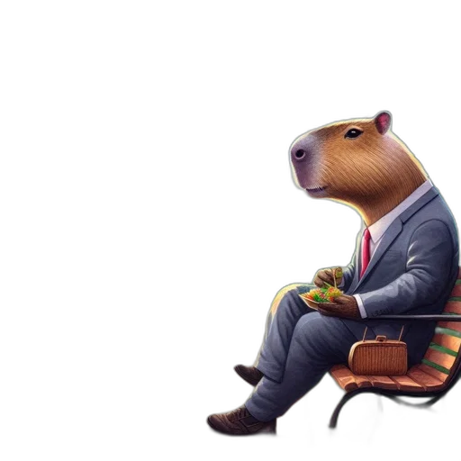 furniture, animal, staff, concept art, 3d render, park, illuminated, golden-lit transparent PNG cut-out