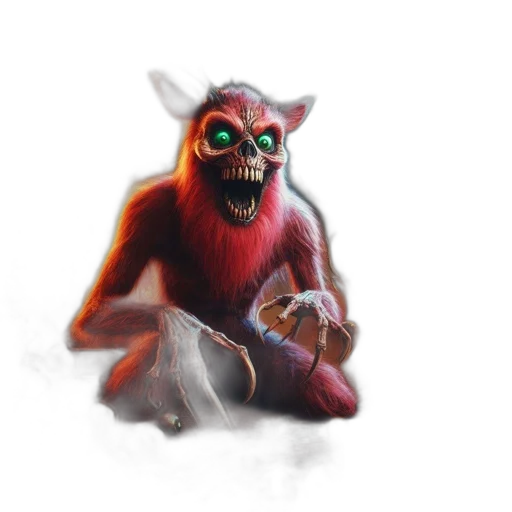 creature, mask, staff, animal, concept art, fantasy art, 3d render, pixel art transparent PNG cut-out