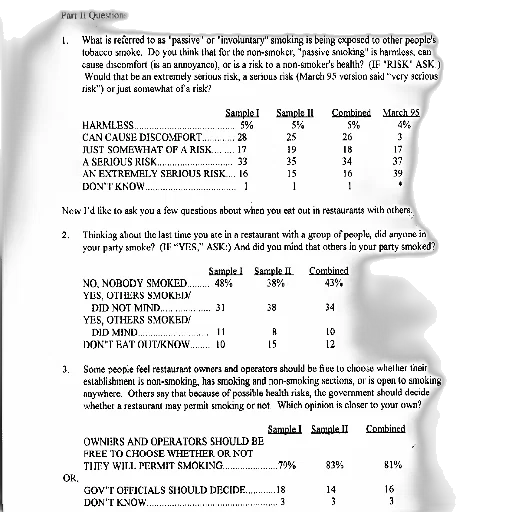 page, survey, questions, about, smoking, restaurants transparent PNG cut-out