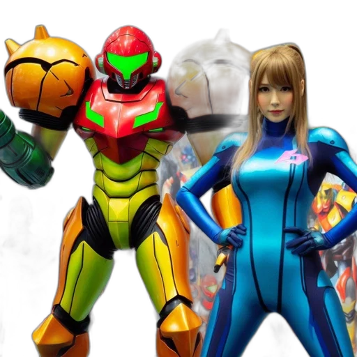3d render, concept art, comic book art, large, colorful, robotic, figure, stands transparent PNG cut-out