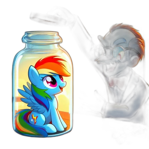 bottle, concept art, fantasy art, pixel art, watercolor, fire, blue, pastel transparent PNG cut-out