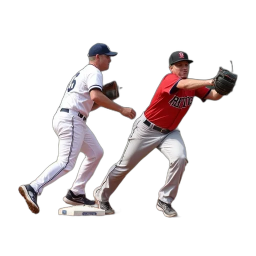 player, trying, tag, out transparent PNG cut-out