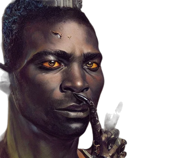 face, staff, concept art, fantasy art transparent PNG cut-out