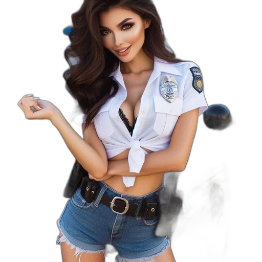 weapon, staff, jacket, photorealistic, fantasy art, cartoon, concept art, police transparent PNG cut-out