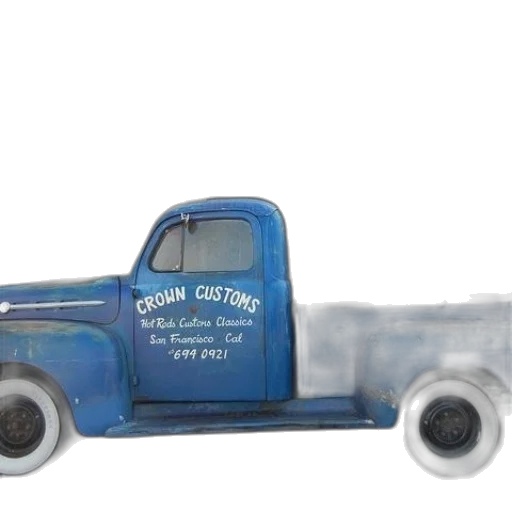 car, 3d render, photorealistic, concept art, blue, crown, customs, truck transparent PNG cut-out