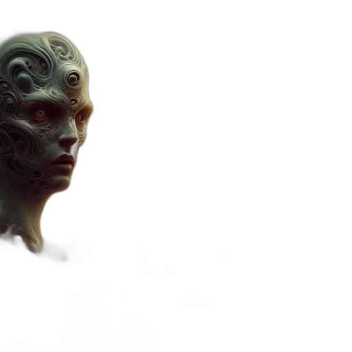 mask, face, creature, robot, 3d render, concept art, photorealistic, fantasy art transparent PNG cut-out
