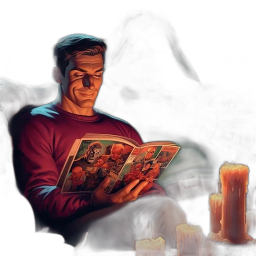 face, comic book art, concept art, fantasy art, watercolor, fire, neon lights, night transparent PNG cut-out