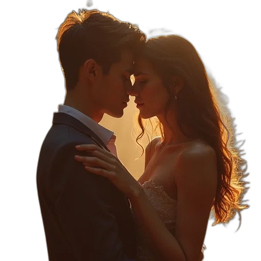 photorealistic, oil painting, 3d render, sunset transparent PNG cut-out