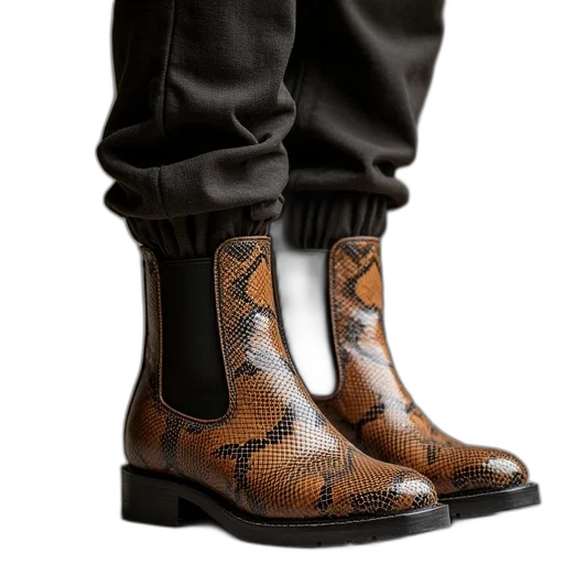 shoes, photorealistic, 3d render, snake transparent PNG cut-out