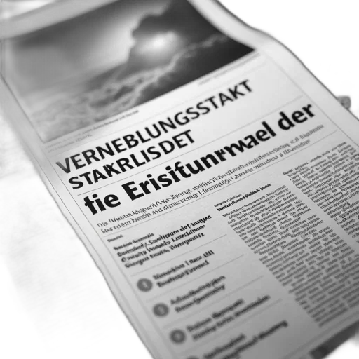 staff, 3d render, german, newspaper, article, headline, reads, verneblungsstakt transparent PNG cut-out
