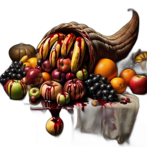 food, crown, animal, hair, photorealistic, 3d render, concept art, fantasy art transparent PNG cut-out