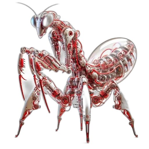 creature, animal, robot, dragon, concept art, 3d render, photorealistic, pixel art transparent PNG cut-out