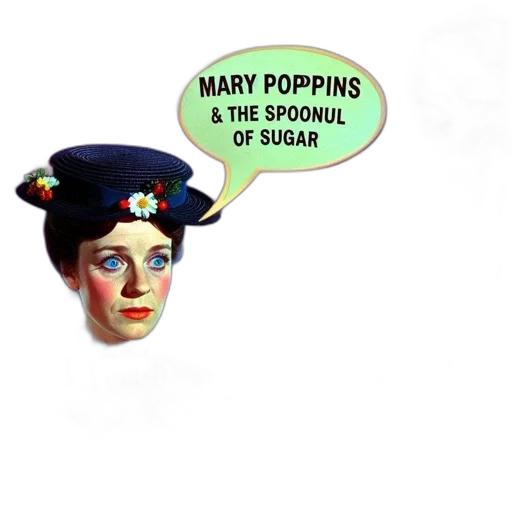 hat, staff, jewelry, crown, woman, mary, poppins-like, costume transparent PNG cut-out